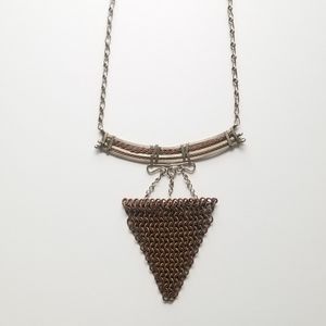 Handcrafted Copper Maille and Silver Chain Necklace